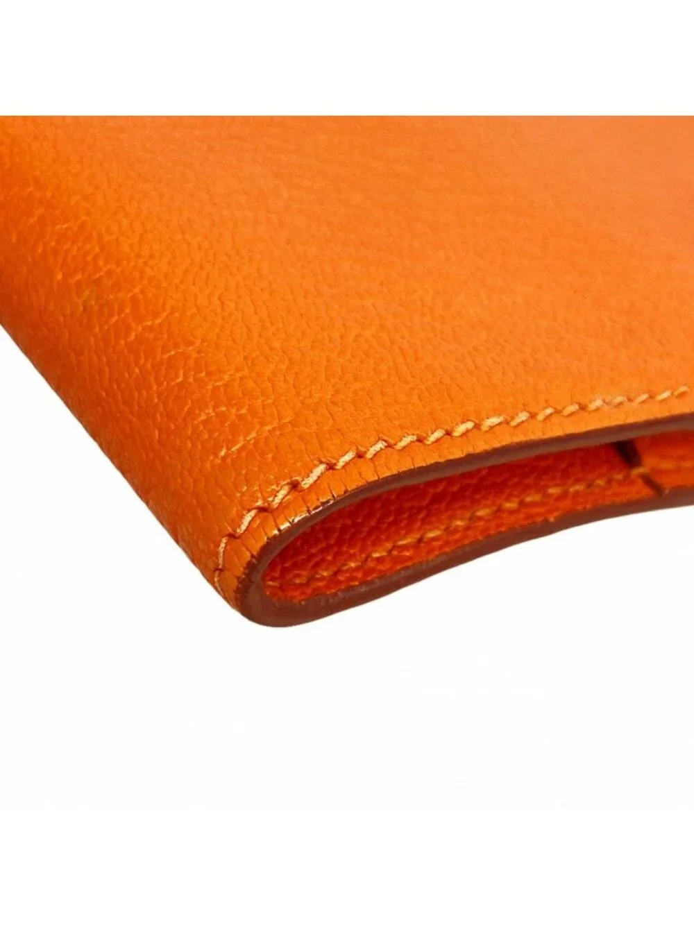 Hermes Notebook Cover Agenda Chevre Misor Orange Silver